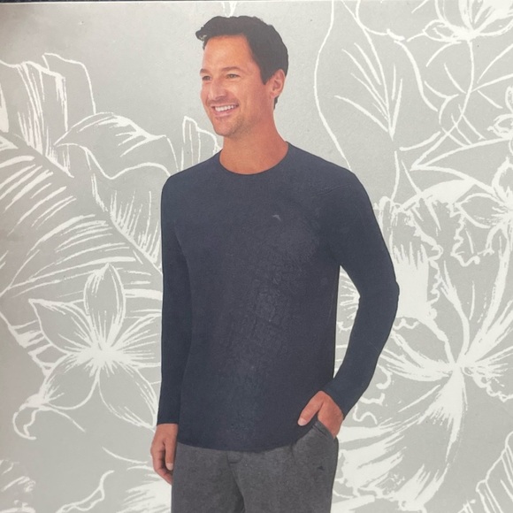 Tommy Bahama Men's Long Lounge Set Size: L or XL Blue and Gray - Picture 8 of 12